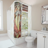 Alfons Mucha 1900 Oostenrijks paviljoen Douchegordijn (In situ)