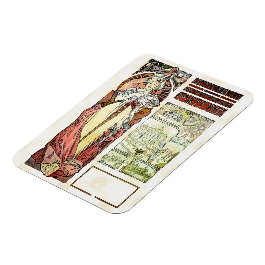 Alfons Mucha 1900 Oostenrijks paviljoen Magneet (Linkerzijde)