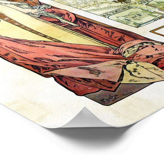 Alfons Mucha 1900 Oostenrijks paviljoen Poster (Hoek)