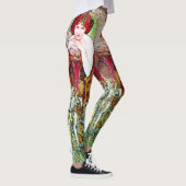 Alfons Mucha 1900 The Precious Stones Emerald Leggings (Rechts)