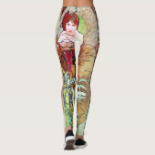 Alfons Mucha 1900 The Precious Stones Emerald Leggings (Achterkant)