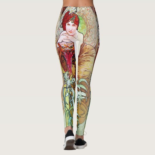 Alfons Mucha 1900 The Precious Stones Emerald Leggings (Achterkant)