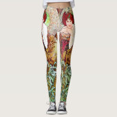 Alfons Mucha 1900 The Precious Stones Emerald Leggings (Voorkant)