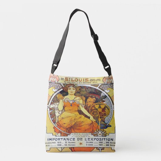 Alfons Mucha 1903 Exposition Universelle Crossbody Tas (Achterkant)