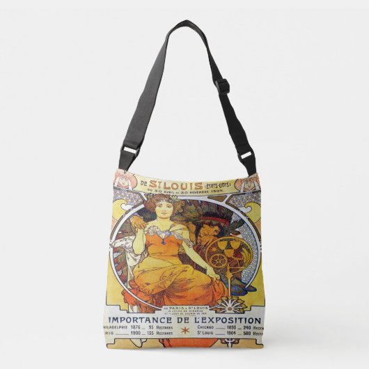 Alfons Mucha 1903 Exposition Universelle Crossbody Tas (Voorkant)