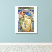 Alfons Mucha 1911 Princezna Hyacinta Canvas Afdruk (Insitu (Houten vloer))