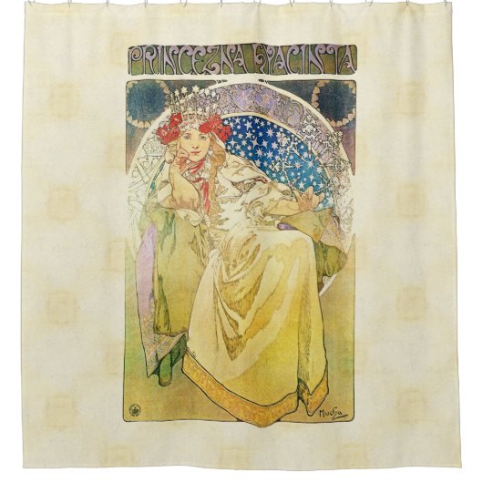 Alfons Mucha 1911 Princezna Hyacinta Douchegordijn (Voorkant)