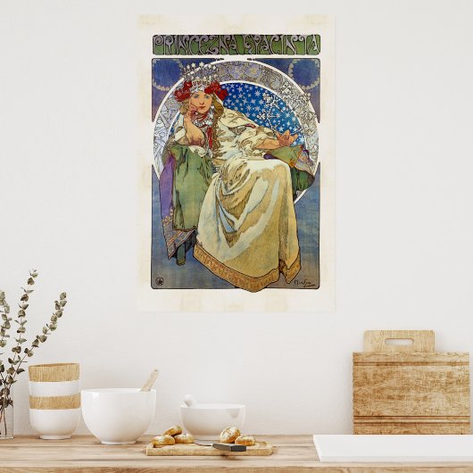 Alfons Mucha 1911 Princezna Hyacinta Poster (Keuken)