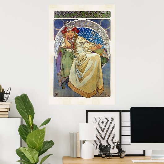 Alfons Mucha 1911 Princezna Hyacinta Poster (Thuiskantoor)