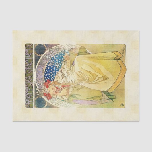 Alfons Mucha 1911 Princezna Hyacinta Tissuepapier (Voorkant)