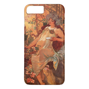 Alfons Mucha Art Nouveau Autumn Painting iPhone 8/7 Plus Hoesje