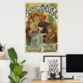 Alfons Mucha art nouveau beer ad Poster (Thuiskantoor)
