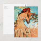 Alfons Mucha Art Nouveau Summer Painting Briefkaart (Voorkant / Achterkant)