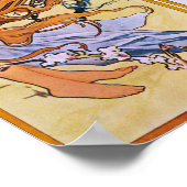 Alfons Mucha Art Nouveau Vier Seions Schilderen Poster (Hoek)