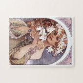 Alfons Mucha: Bloem Legpuzzel (Horizontaal)