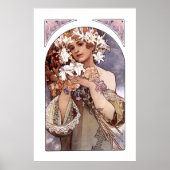 Alfons Mucha: Bloem Poster (Voorkant)