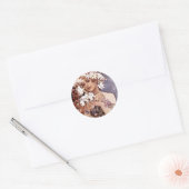 Alfons Mucha: Bloem Ronde Sticker (Envelop)
