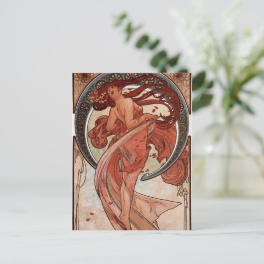 Alfons Mucha Dance Briefkaart (Staand voorkant)