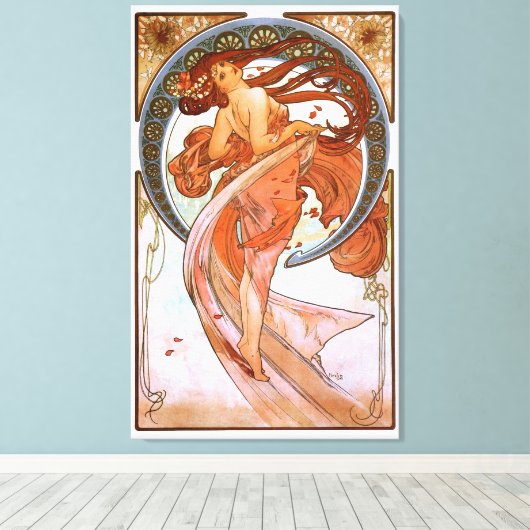 Alfons Mucha: Dance Canvas Afdruk (Insitu (Houten vloer))