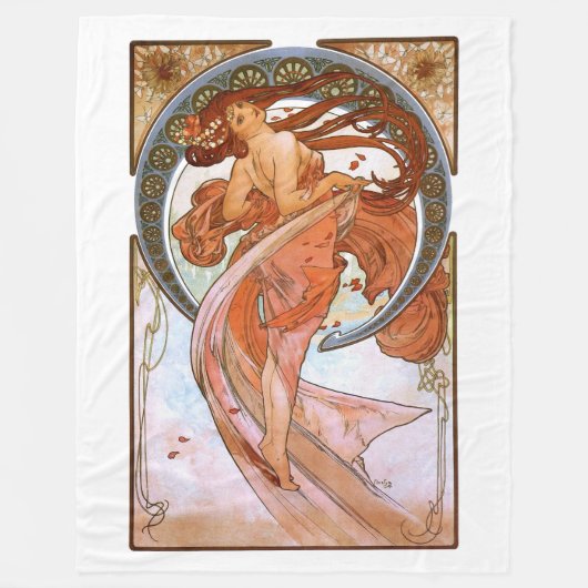 Alfons Mucha: Dance Fleece Deken (Voorkant)