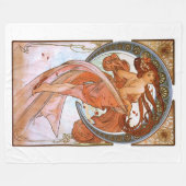 Alfons Mucha: Dance Fleece Deken (Voorkant (Horizontaal))