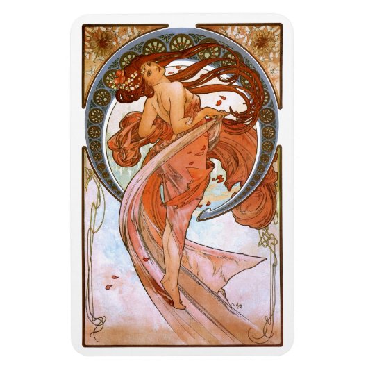 Alfons Mucha: Dance Magneet (Verticaal)