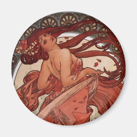 Alfons Mucha Dance Magneet (Voorkant)