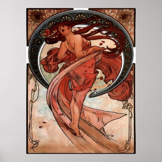 Alfons Mucha Dance Poster (Voorkant)