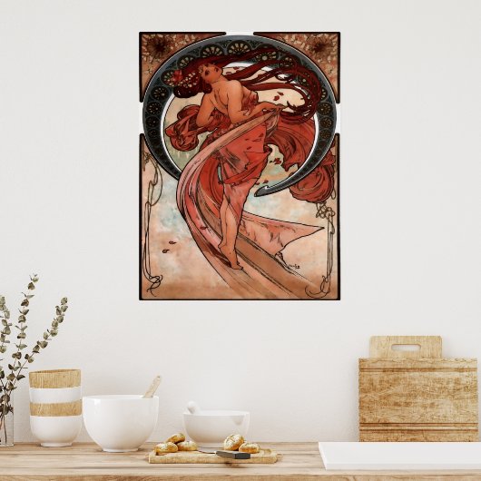 Alfons Mucha Dance Poster (Keuken)