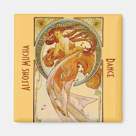 Alfons Mucha Dance  Print Magnet