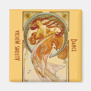 Alfons Mucha Dance  Print Magnet