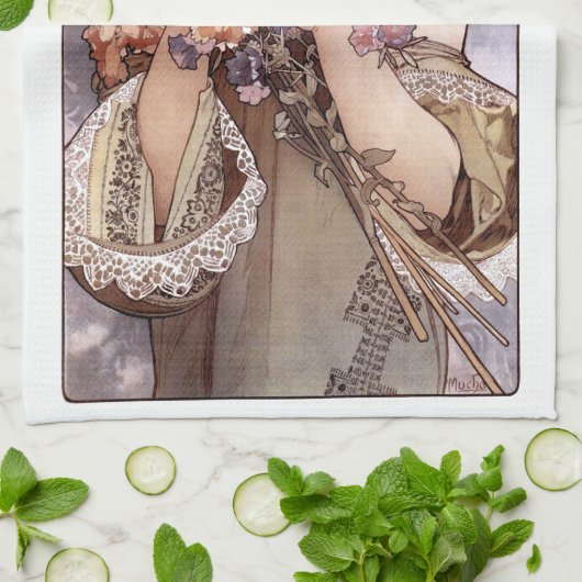 Alfons Mucha: Dance Theedoek (Gevouwen)