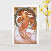 Alfons Mucha: Dans Kaart (Gele Bloem)