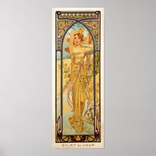Alfons Mucha - Éclat du Jour Poster (Voorkant)