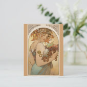Alfons Mucha - Fruit Briefkaart (Staand voorkant)
