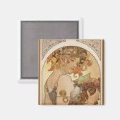Alfons Mucha - Fruit Magneet (Voorkant / Achterkant)