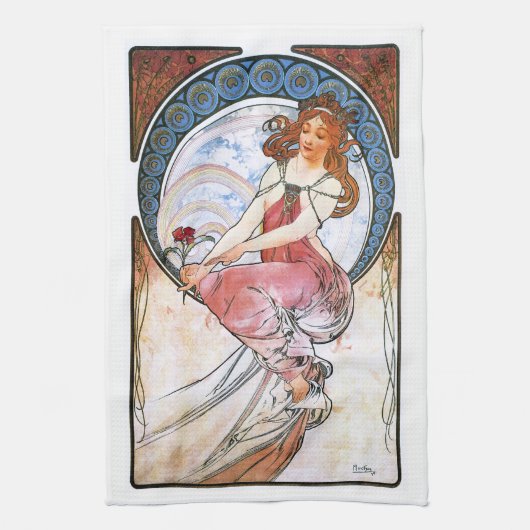 Alfons Mucha: Gebruik van verf Theedoek (Verticaal)