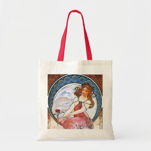 Alfons Mucha: Gebruik van verf Tote Bag (Voorkant)