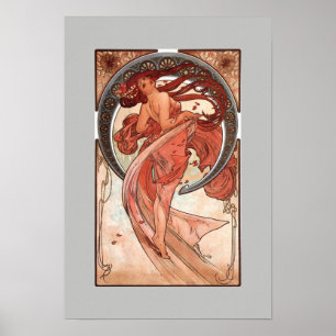Alfons Mucha GIRL DANCER  afbeelding 1890 Poster