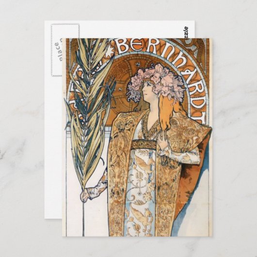 Alfons Mucha Gismonda Briefkaart (Voorkant / Achterkant)