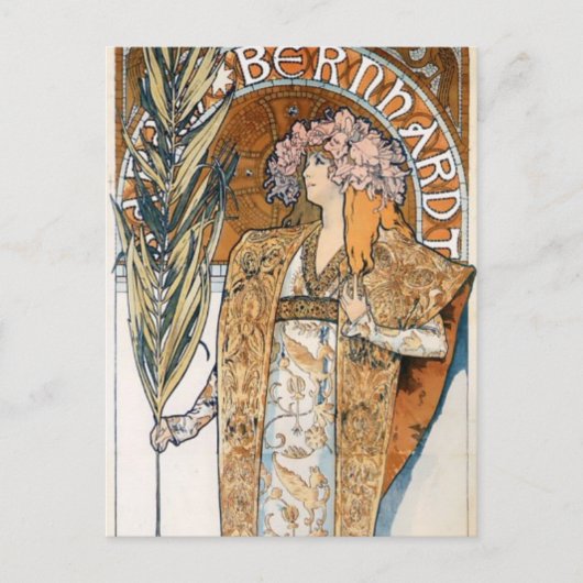 Alfons Mucha Gismonda Briefkaart (Voorkant)