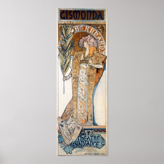 Alfons Mucha Gismonda Poster (Voorkant)