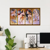 Alfons Mucha ~ Het Poster van vier seizoenen (Thuiskantoor)