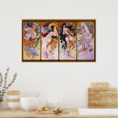 Alfons Mucha ~ Het Poster van vier seizoenen (Keuken)