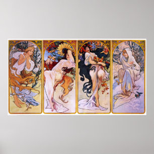 Alfons Mucha ~ Het Poster van vier seizoenen