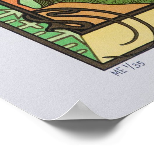 Alfons Mucha - Lente 1900 Poster (Hoek)