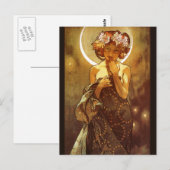 Alfons Mucha: Luna Briefkaart (Voorkant / Achterkant)