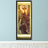 Alfons Mucha: Luna Canvas Afdruk (Insitu (Houten vloer))