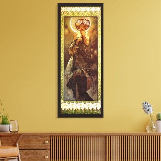 Alfons Mucha: Luna Canvas Afdruk (Insitu (Woonkamer))
