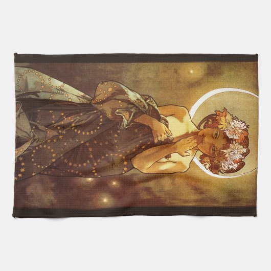 Alfons Mucha: Luna Theedoek (Horizontaal)